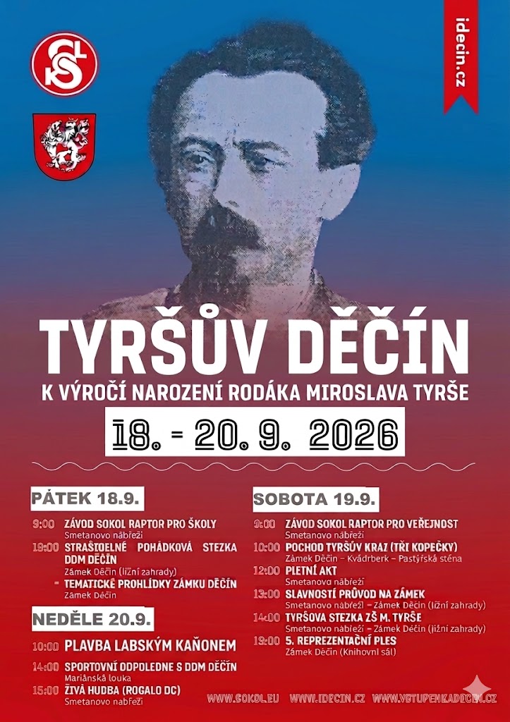 plakát Tyršův Děčín 2026 program