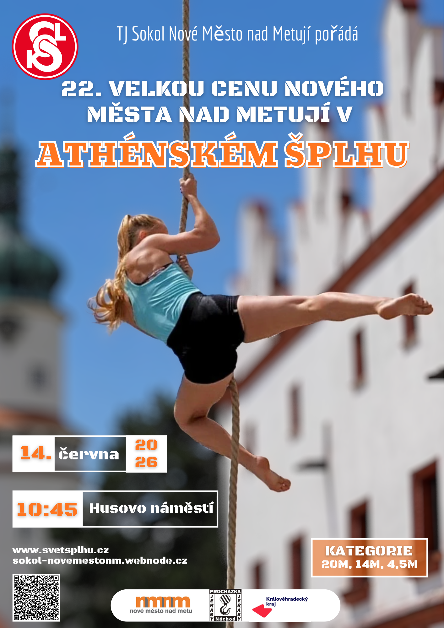 Athénský šplh na laně Nové Město n. Metují 2026