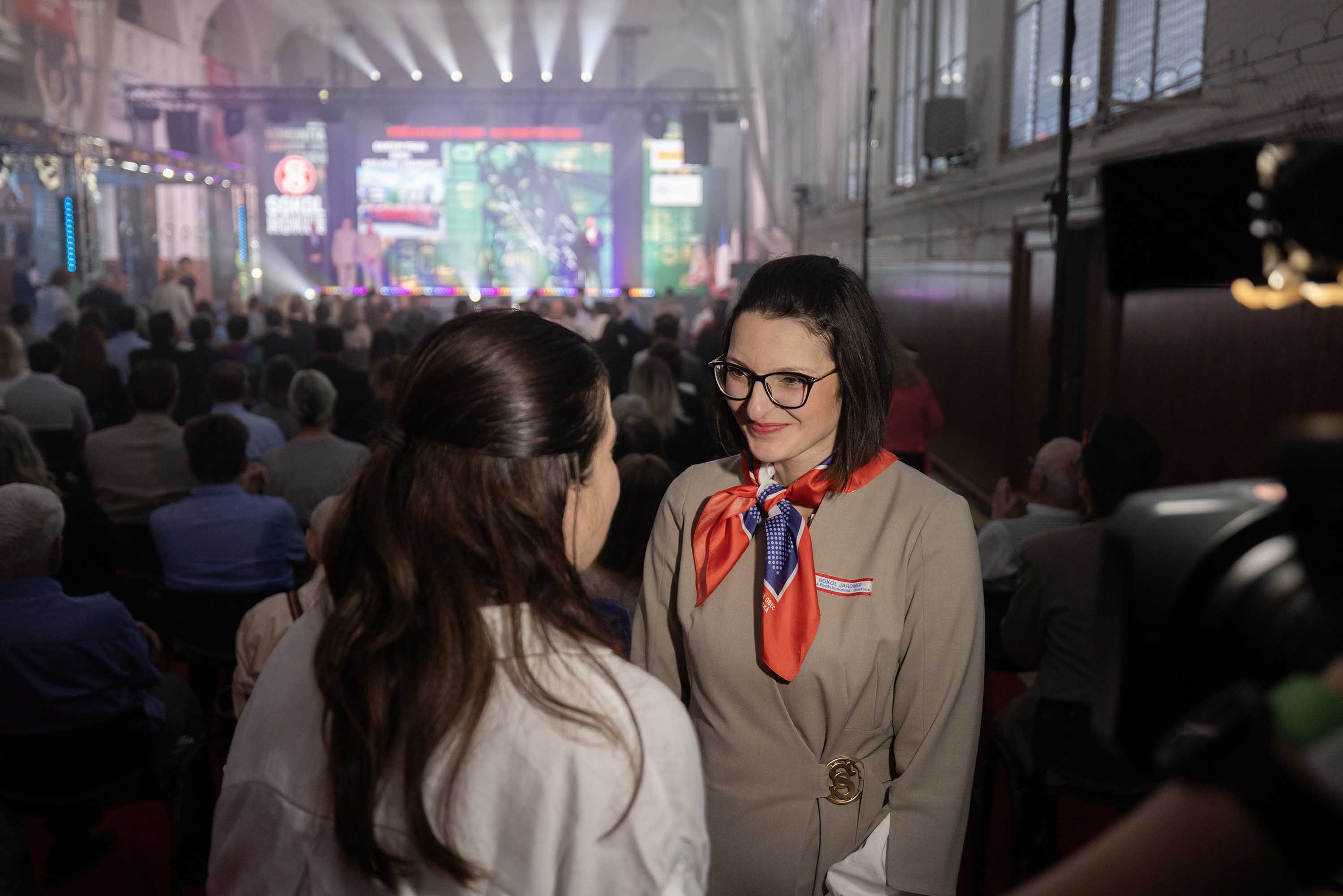 Michaela Ulčová po převzetí ceny Radky Daňkové v Tyršově domě 9. dubna 2026