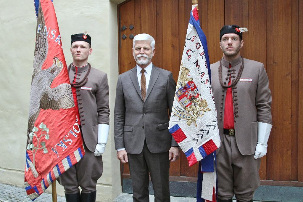 Sokolská stráž na Pražském hradě u prezidenta, 2023