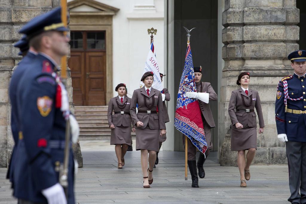 Sokolská stráž na Pražském hradě na Památný den sokolstva, 2025