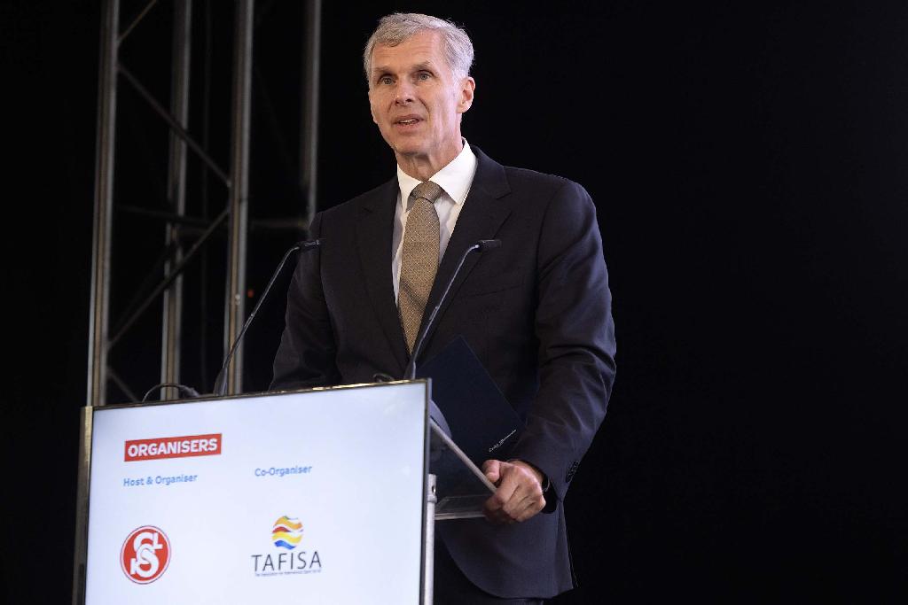 Předseda ČOV Jiří Kejval na zahájení 29. světového kongresu TAFISA 2026 v Tyršově domě, 14. 5. 2026
