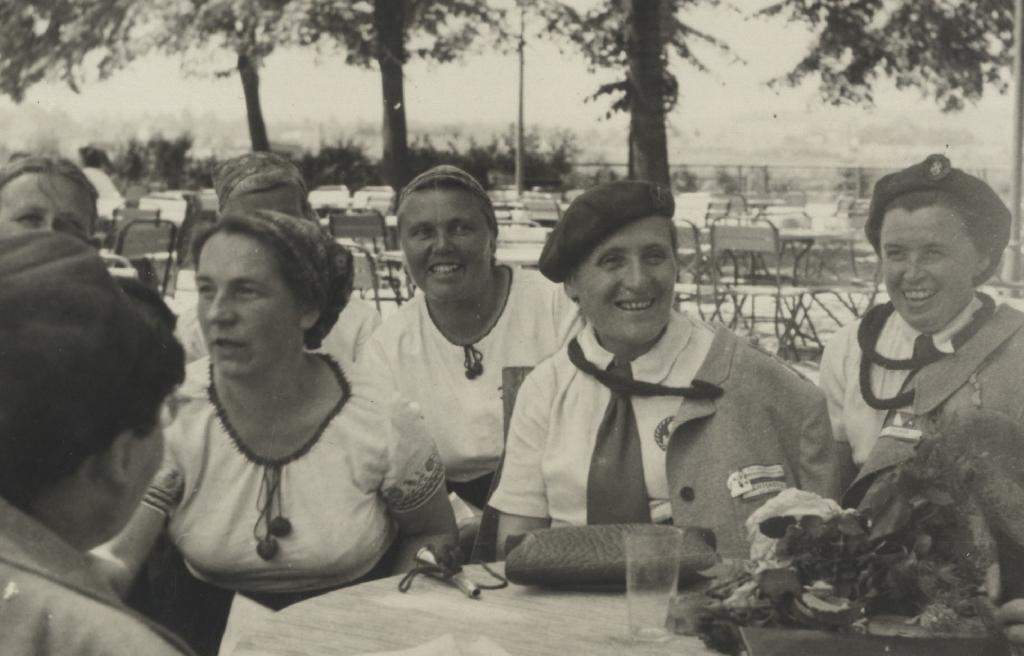 Při prvním poválečném sletu Župy Husovy 15. června 1947 v Č. Budějovicích