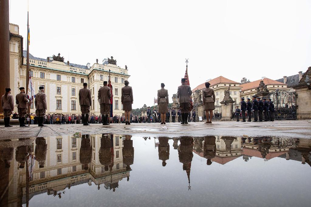 Sokolská stráž na Pražském hradě na Památný den sokolstva, 2025